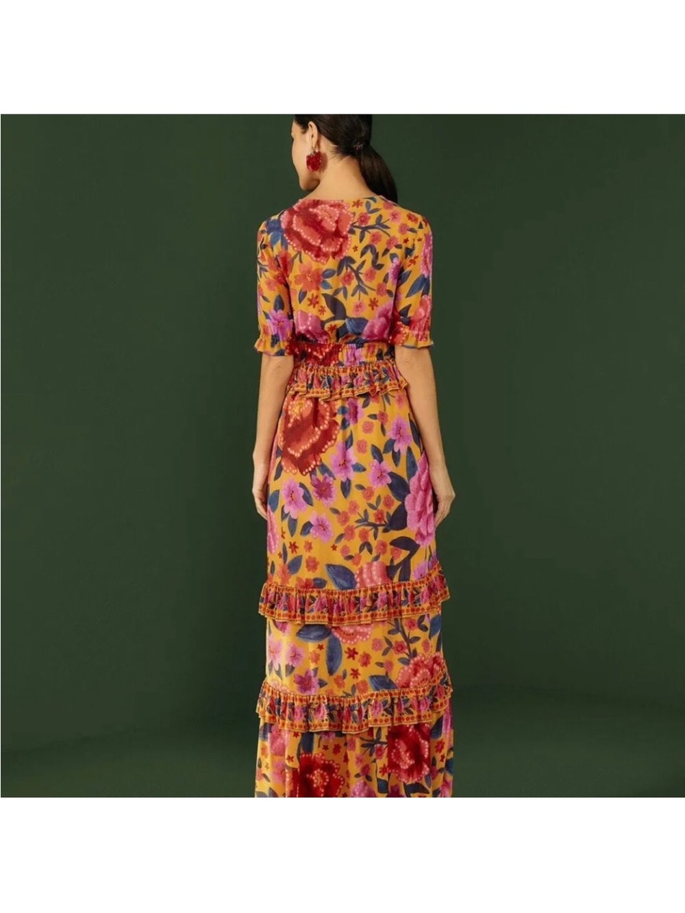 FARM Rio Floral Dream V-Neck Maxi Dress in size XS - Picture 4 of 10